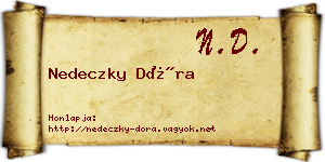 Nedeczky Dóra névjegykártya