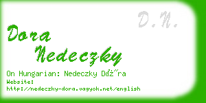 dora nedeczky business card